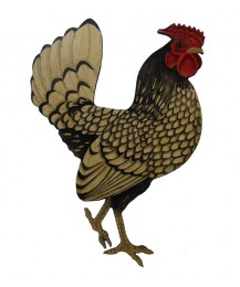 Silver Sebright Wall Plaque Silver Sebright Wall Plaque