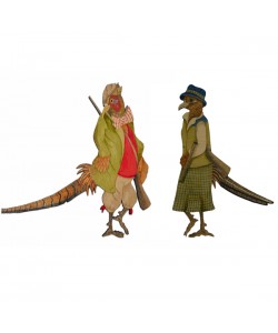 Wax Jacket and Lady Pheasant Wall Plaques
