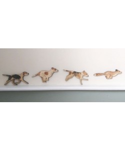 Fox & Hounds Wall Plaque Set Fox & Hounds Wall Plaque Set