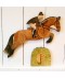 Jumping Horse, Rider & Hedge Wall Plaques
